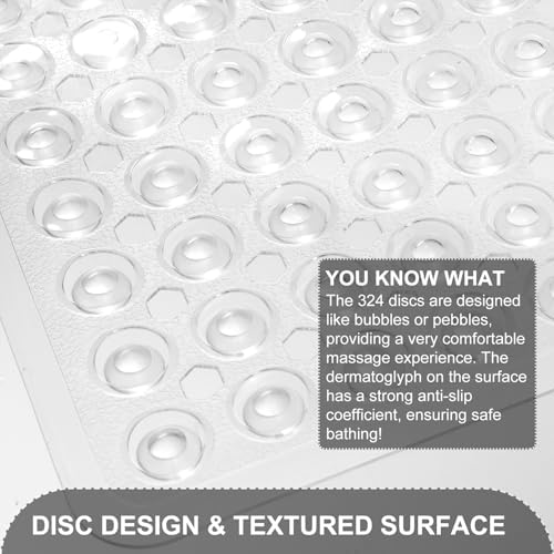 TEESHLY Bath Mat for Tub & Shower, Non Slip Soft Bathmat - Image 2