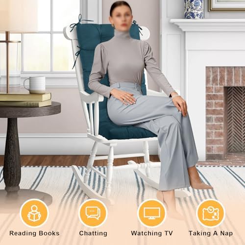 Rocking Chair Cushions Indoor High Back Set - Image 5