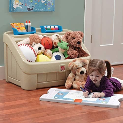 Step2 2-in-1 Toy Box & Art Lid, Kids Toy Storage Bin & Organizer, Easel & Chest - Image 4