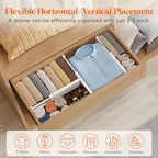 Lifewit 4" High Upgrade Drawer Divider, Adjustable Drawer Organizer Clothes - Image 5