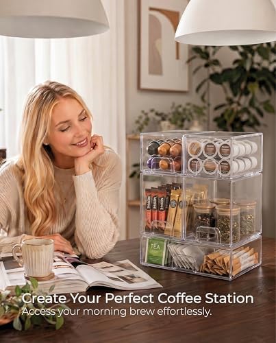 Stackable Storage Drawer Organizers Set of 5 - Image 6