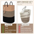 Woven Laundry Basket for Clothes, 100 L Large Rectangle Laundry Hampers - Image 4