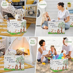 Woodland Nursery Decor Baby Shower Basket, Bear Baby Laundry Basket, Jungle - Image 6