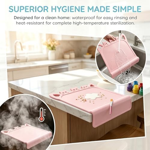 Silicone Toddler Placemat with Teething Table Edge Bumper - Image 7