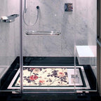 Bathtub Mat Non Slip 26.8x15.1 Inch, Vintage Floral Roses Shower Mat - Image 6