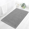 Chenille Bathroom Rug 36"x60" Gray, Large Plush Bath Mat by Kildoss
