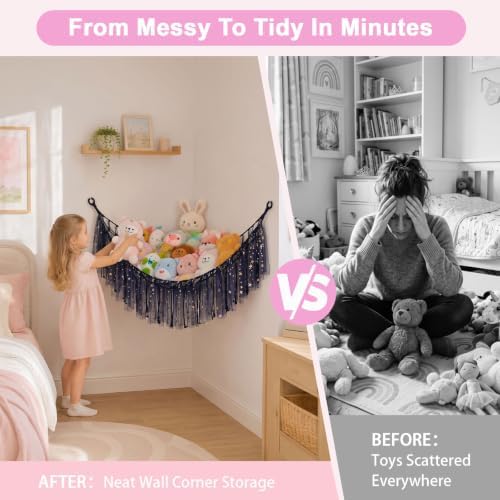 FIOBEE Stuffed Animals Net LED Light Toy Hammock - Image 3