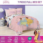 Disney Princess Full Size Comforter Set 7 Piece Kids Bedding - Image 4