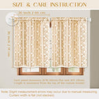 ASPMIZ Linen Kitchen Curtains 36 Inch Double Layer Kitchen Window Curtains - Image 6