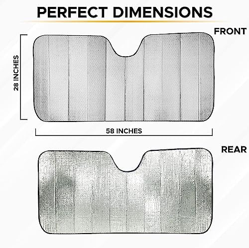 EcoNour Accordion Car Windshield Sun Shade | Foldable Car Window Shades - Image 3