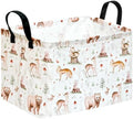 MAIZMZ Kids Storage Basket, Jungle Animals Print, Waterproof Lining, Leather by MAIZMZ