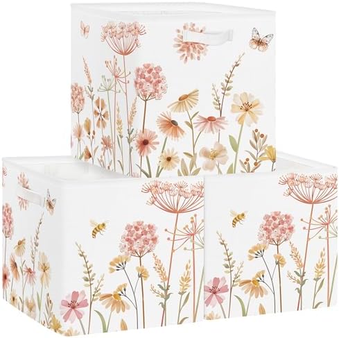 Clastyle 11.8" Flower Storage Basket Set of 3 by Clastyle