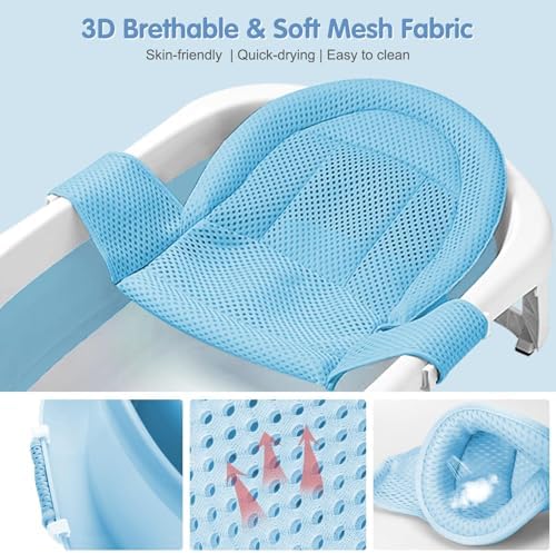 Colorlife Baby Bath Seat Support Net Infant Bathing Seat Support Mat, - Image 5