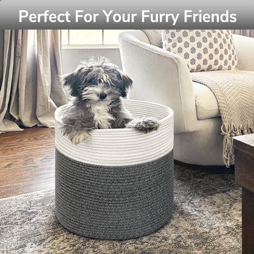 Goodpick Woven Blanket Basket Living Room, Toy Bin - Image 5