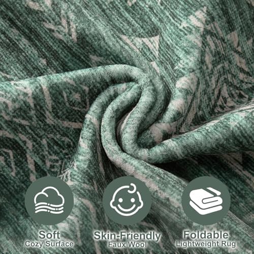 Nakagishi 8X10 Area Rugs Living Room: Washable Boho Large Neutral Modern Soft - Image 3