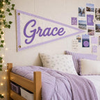Custom Embroidered Name Pennant Flag Personalized Dorm Room Decor Banner - Image 2
