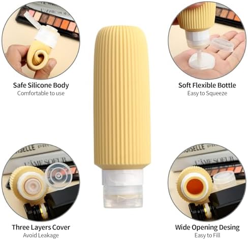 Mrsdry 16 Pack Travel Bottles for Toiletries, Large 6oz Silicone Travel - Image 4