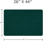 Yeaban Chenille Dark Teal Bathroom Rug 26"x44", Non-Slip Rubber Backing - Image 2
