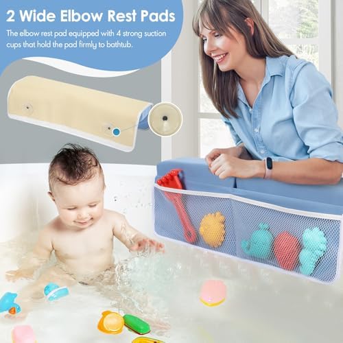 Baby Bath Kneeler and Elbow Rest Pad Set, bathtub kneeling pad - Image 2