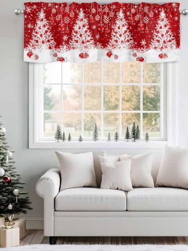 Vandarllin Red Christmas Valance Curtains - Image 4
