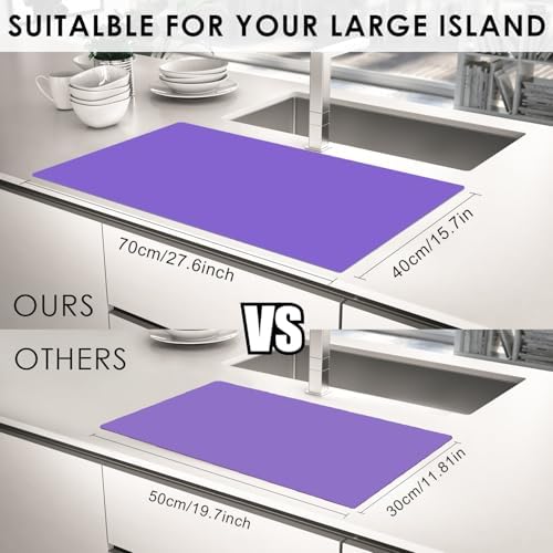 Extra Large Silicone Mats for Kitchen Counter, 27.6'' x 15.7'' Nonskid Silicone - Image 6