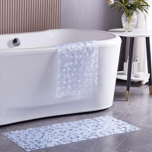 Webos Bath Shower Mat Non Slip: Extra Large Pebble Bathtub mat - Image 3