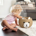 CherryNow Baby Basket for Gifts Empty, Cute Bear Design - Image 3