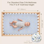 3 Pack Baby Crib Sheets for Boys Girls 52x28 Fitted Crib Sheet - Image 4