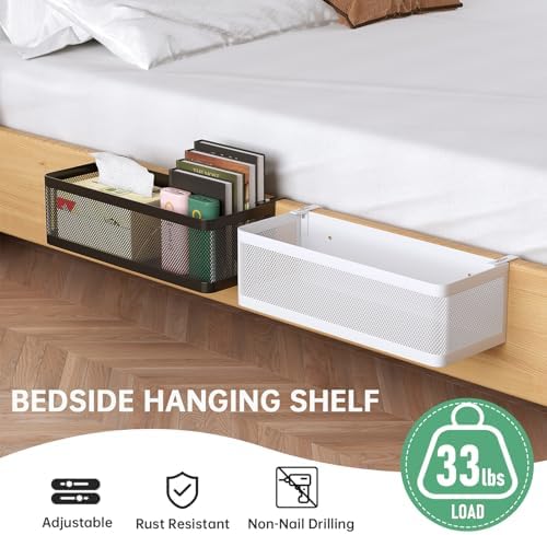 Bedside Caddy Shelf for Bunk Bed, L13.78in*W5.12in*H3.94in - Image 3