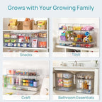 Vtopmart Clear Stackable Storage Drawers Set of 8, Plastic Organizer Bins - Image 7