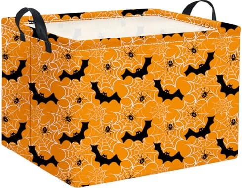 Halloween Basket Cute Baskets for Kids Pumpkin Basket Rectangular Storage Bin by TIBAOLOVER