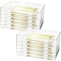 12 Pcs Clear Flat Breast Milk Freezer Storage Organizer, Space Saving by Panxxsen
