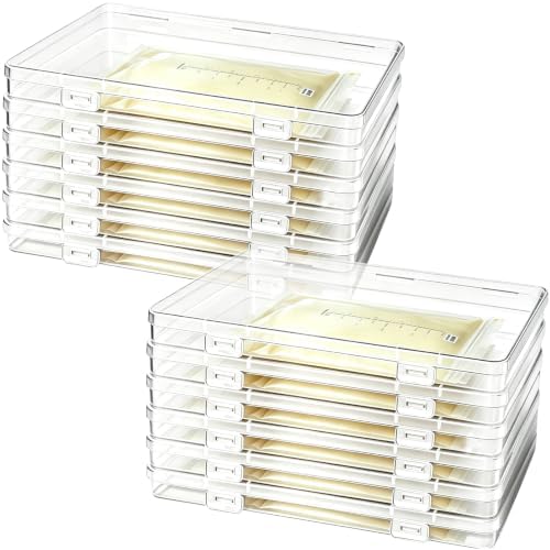 12 Pcs Clear Flat Breast Milk Freezer Storage Organizer, Space Saving by Panxxsen