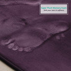 Clara Clark 2 Piece Bathroom Rugs, Velvet Memory Foam Bath Mat Set, Non-Slip - Image 6