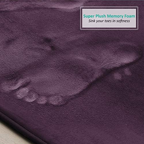 Clara Clark 2 Piece Bathroom Rugs, Velvet Memory Foam Bath Mat Set, Non-Slip - Image 6