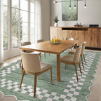 GarveeHome 8x10 Rug for Living Room Scalloped Washable Large Bedroom Rugs - Image 2
