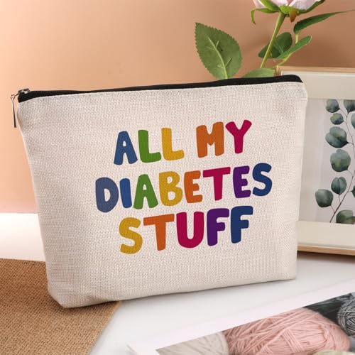 All My Diabetes Stuff Travel Cosmetic Bag Funny Diabetic Supplies Bag Gifts - Image 4