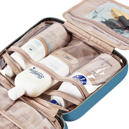 NISHEL Travel Toiletry Bag for women, Portable Hanging makeup Organizer - Image 6