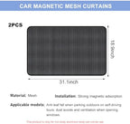 2PCS Car Window Shade, 18.9"×31.1" Magnetic Auto Rear Side Window Cling Sunshade - Image 2