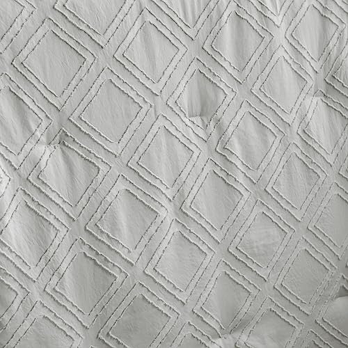 Tufted Ruffle Crib Bedding Set 3 Pieces Baby Girls Boys Boho Quilted Comforter - Image 2