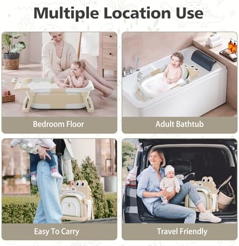 Collapsible Baby Bathtub for Newborn, Foldable Baby Bath Tub - Image 5