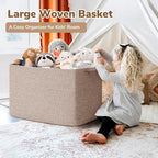 Goodpick 105L Extra Large Woven Rope Blanket Basket - Image 2