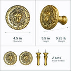 LOPGT Set of 2 Vintage Curtain Holdbacks Wall Mounted - Image 2
