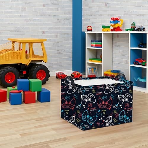 Rectangular Game Basket for Boys Kids Baby Storage Basket Storage Bin Organizer - Image 2