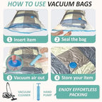 Vacuum Storage Bags with Hand Pump, Vacuum Seal Space Saver Bags, 12 Medium - Image 7