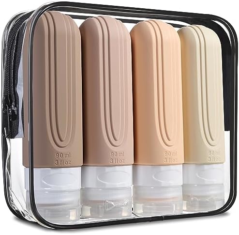 Mrsdry Travel Bottles for Toiletries, Tsa Approved 3oz Travel Size Containers by Mrsdry