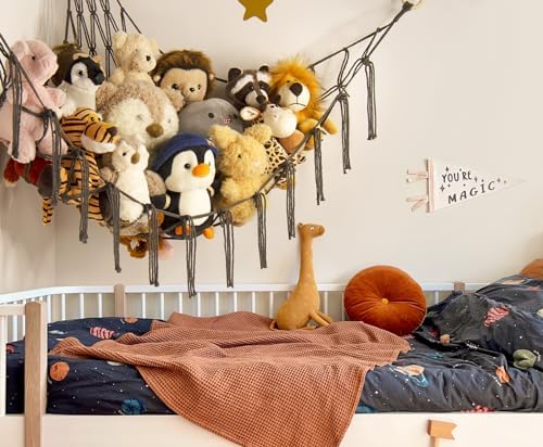 mirolam Stuffed Animals Hammock Net Corner-Hanging Stuff Animal Toy Storage - Image 2
