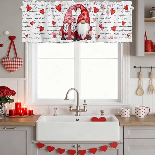 Vandarllin Valentine's Day Kitchen Curtains Valances - Image 2