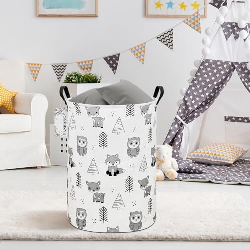 Storage Bin Foldable Nursery Organizer Basket Owl Animal - Image 4