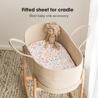 Little Grape Land Bassinet Sheets 4 Pack, Ultra Soft Baby Bassinet Fitted Sheets - Image 4